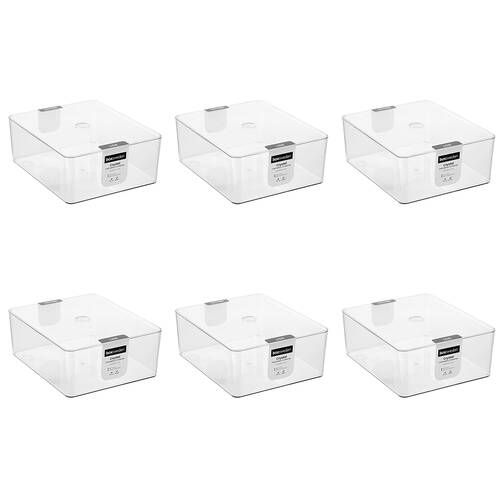 6PK Boxsweden Cystal Cosmetics Storage/Container for Bathroom 24x20x10cm Clear