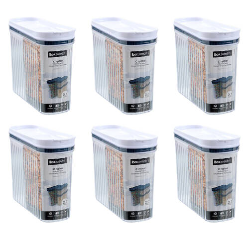 6PK Lemon and Lime Crystal Ribbed Food Dispensing Container 2.7L/22x8x26cm Assorted