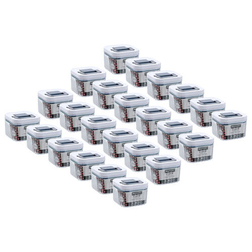 24PK Lemon and Lime Crystal Ribbed Food Storage Container 350mL/7.5cm Assorted