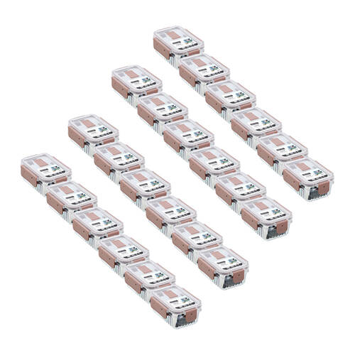 24PK Lemon and Lime Crystal Ribbed Food Storage Container 360mL/6cm Assorted