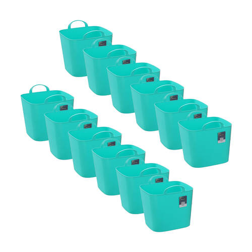 12PK Boxsweden Mini Flexible Storage Organiser Square Tub/Box 16L/34x30cm Assorted