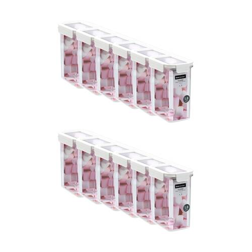 12PK Lemon and Lime Crystal Keep Fresh Container 1.8L Food Safe Kitchenware