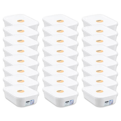 24PK Boxsweden Stackable Durable Storage Container with Lid 24.5cm 2.3L