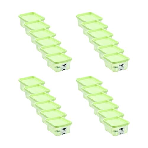 24PK Boxsweden Click Storage Box 2.3L Secure Lock Lid Home Organisation Assorted