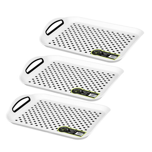 3PK Lemon & Lime Serving Tray With Tpr Non Slip 40X28.5cm