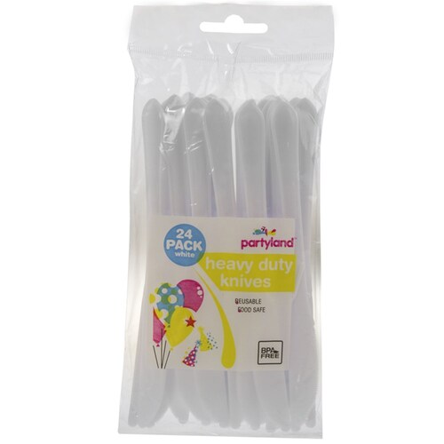 Lemon And Lime 24Pc Reusable Heavy Duty Knives Whites