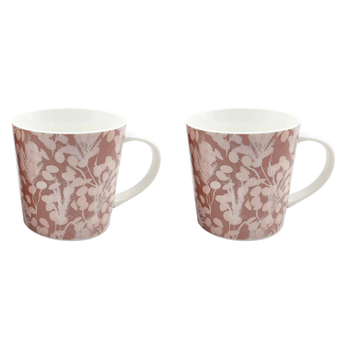 2x Urban Boho 470ml Ceramic Mug Coffee/Tea Drinkware - Dusty Pink