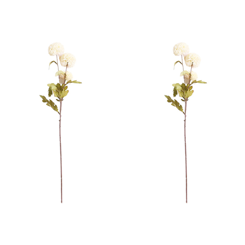 2x Urban 60cm Artificial Chrysanthemum Stem - White/Green