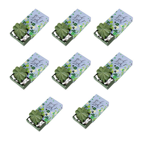 8PK Urban Good Luck Matchbox Memory Gift Keepsake Figurine 5cm Blue