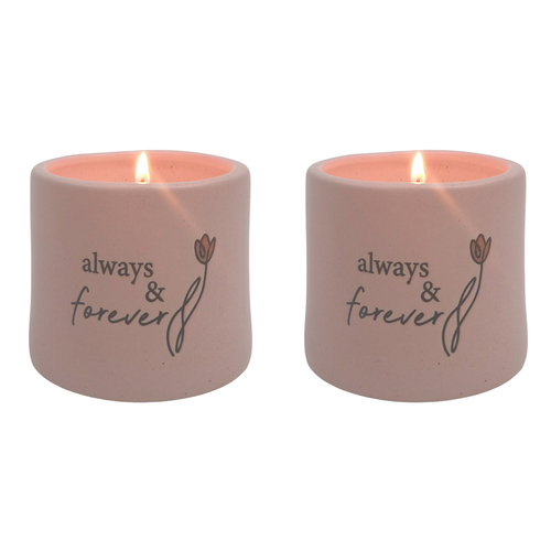 2PK Urban Always Forever Candle Pink 7cm Gift Keepsake Present