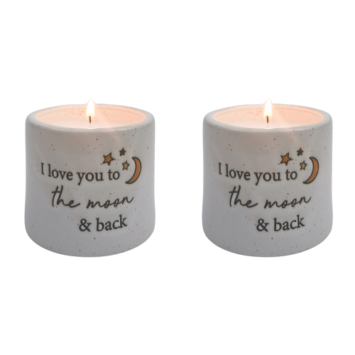 2PK Urban I love you Candle White 7cm Gift Keepsake Present