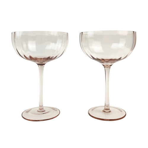 2pc Urban 16cm Coupe Glass Cocktail Stemmed Drinking Cup - Purple