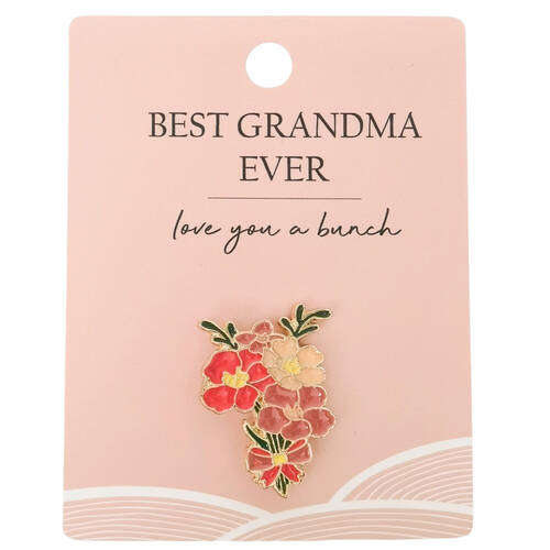 Urban Best Grandma Memento Pin Decorative Keepsake Blue 2cm