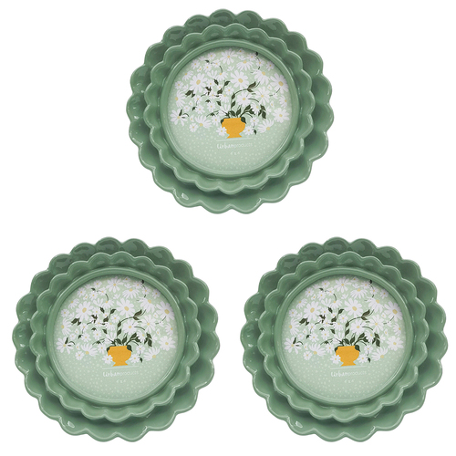 3PK Urban Lotti Petal Frame Sage 4x4 Inch Decorative Decor Display