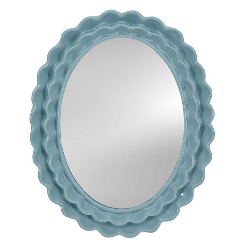 Urban Resin/Wood Lotti Petal Oval Mirror Frame 5x7in 22x18cm Blue