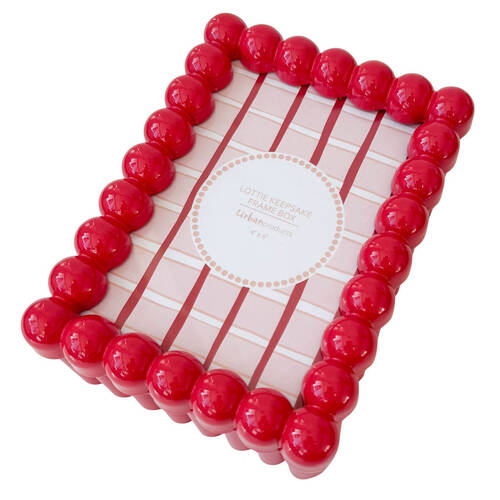 Urban Resin/Wood Lotti Keepsake Photo Picture Frame Box 4x6in 22x18cm Red