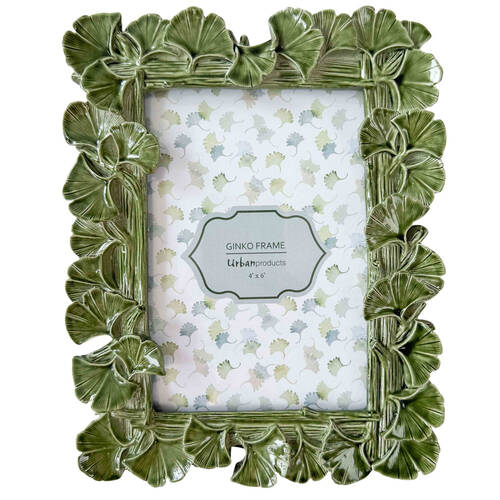 Urban Resin/Wood Ginko Photo Picture Frame 4x6in 22x18cm Green