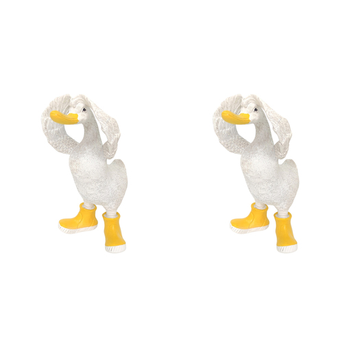 2PK Urban Hiding Duck in Boots Ornament Yellow 22cm Decorative Decor
