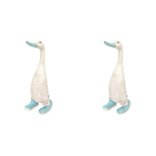 2PK Urban Standing Duck in Boots Ornament Blue 30cm Decorative Decor
