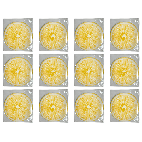 12x 20pc Urban Lemon Napkins Yellow 33x33cm Kitchen Decor Tableware