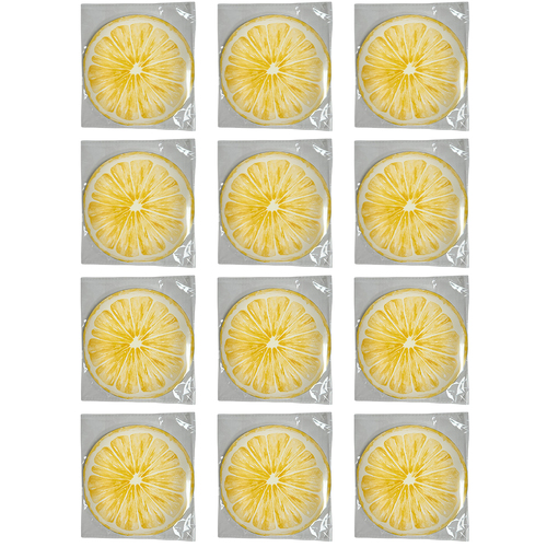 24x 20pc Urban Lemon Napkins Yellow 33x33cm Kitchen Decor Tableware