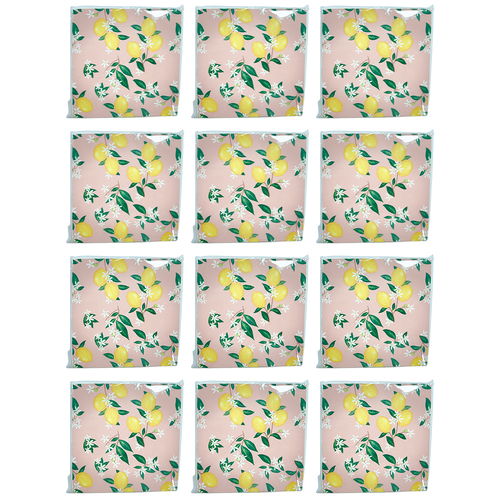 24x 20pc Urban Lemon Delicious Napkins Pink 33x33cm Kitchen Decor Tableware