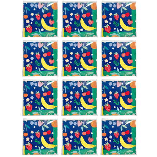 24x 20pc Urban Fruit Salad Napkins Navy 33x33cm Kitchen Decor Tableware