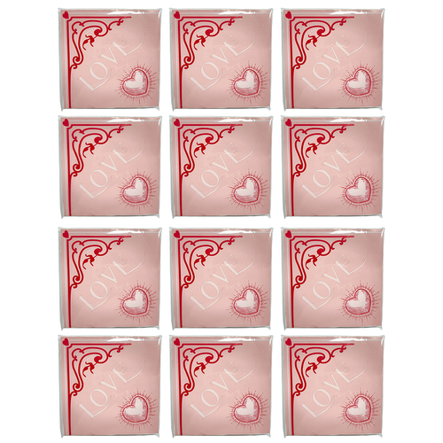 24x 20pc Urban Love Napkins Red 33x33cm Kitchen Decor Tableware