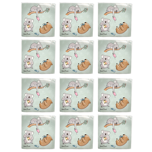 24x 20pc Urban RT Animals Napkins Sage 33x33cm Kitchen Decor Tableware
