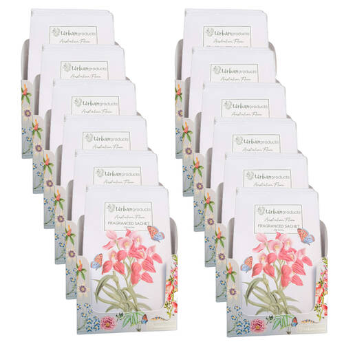 12PK Urban Australian Floral Botanicals Fragranced Paper Sachet Bag 20g