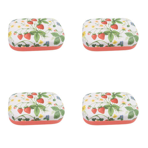 4PK Urban Leather Strawberry Fields Mini Travel Storage Case 9cm Mauve