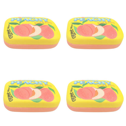 4PK Urban Leather Just Peachy Mini Travel Storage Case 9cm Yellow