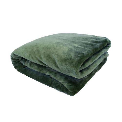 Bambury Ultraplush 280GSM Bedding Blanket Moss Double/Queen 250x230cm