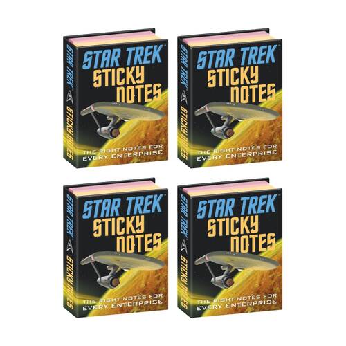 4PK Unemployed Philosophers Guild Star Trek Stickies Message Pad Sticky Notes