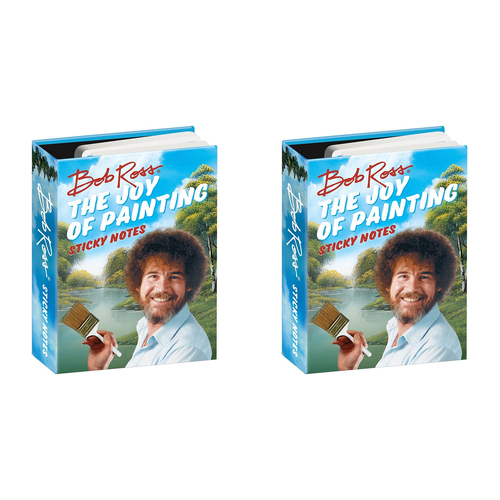2PK Unemployed Philosophers Guild Sticky Notes 10cm - Bob Ross