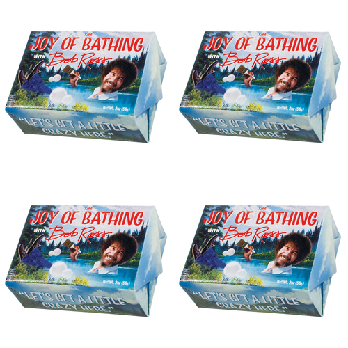 4PK Unemployed Philosophers Guild 56g Body Bar Soap Bob Ross