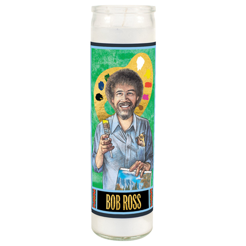 Unemployed Philosophers Guild 20cm Bob Ross Secular Saint Candle