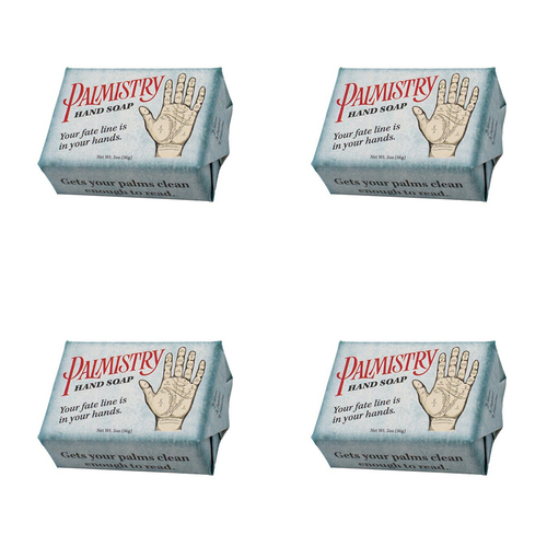 4PK Unemployed Philosophers Guild 56g Body Bar Soap Palmistry