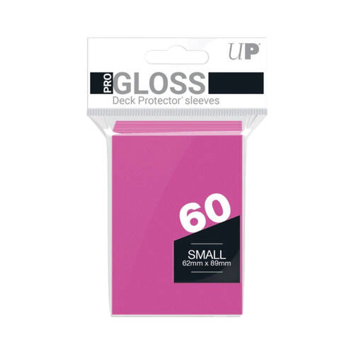 60pc Ultra Pro Mini Deck Gaming Card Sleeve Protector 62x89mm - Bright Pink