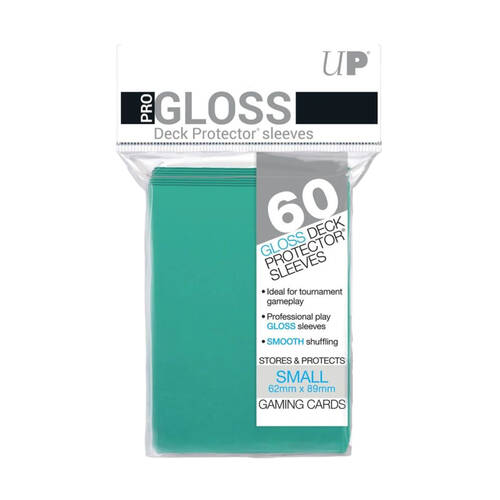 60pc Ultra Pro Mini Deck Gaming Card Sleeve Protector 62x89mm - Aqua