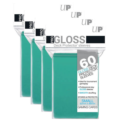 4x 60pc Ultra Pro Mini Deck Gaming Card Sleeve Protector 62x89mm - Aqua