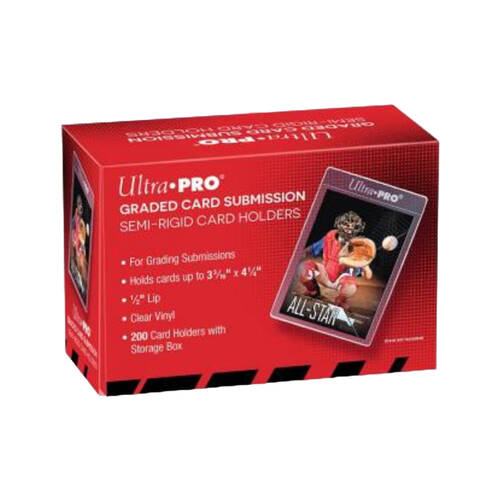 200pc Ultra Pro Semi Rigid 1/2" Lip Tall Card Sleeves Holder