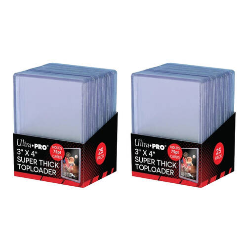2x 25pc Ultra Pro Top Loader 75pt TCG/CCG Card Sleeve Case Set
