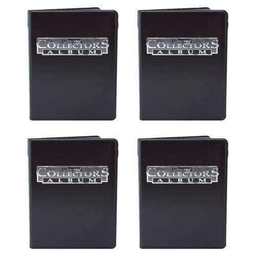 4PK Ultra Pro 9-Pocket TCG/CCG Card Collector Portfolio Case Black