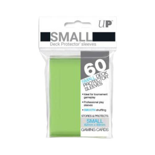 60pc Ultra Pro Mini Deck Gaming Card Sleeve Protector 62x89mm - Lime Green