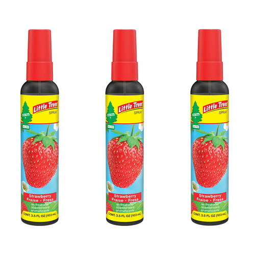 3PK Little Tree Pump Spray Car Air Freshener Fragrance 103ml Strawberry