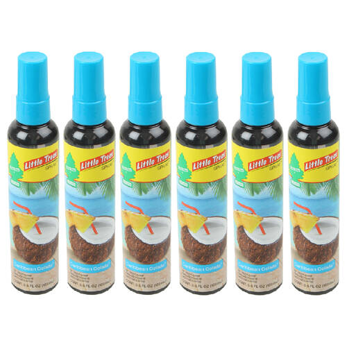 6PK Little Tree Pump Spray Car Air Freshener Fragrance 103ml Caribbean Colada