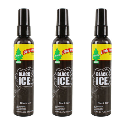 3PK Little Tree Pump Spray Car Air Freshener Fragrance 103ml Black Ice