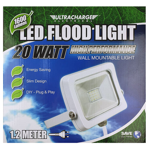 Ultracharge 20W Wall Mounted Led Floodlight - White