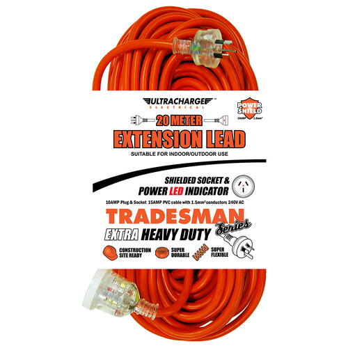 Ultracharge 10A Extension Lead 20M Extra Heavy Duty